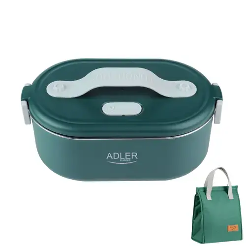 Cutie de pranz electrica Adler AD 4522g cu sacosa termica, 0.8 l, 48 W (Verde)