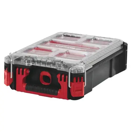 Cutie de transport Milwaukee Packout Compact, 250 x 380 x 120 mm (Negru/Rosu)
