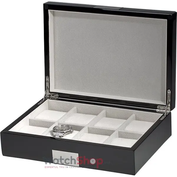 Cutie depozitare Rothenschild RS-2022-8BL 8.5 x 21.5 x 30.5 pentru 8 ceasuri Negru