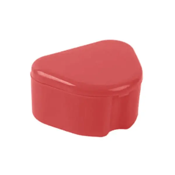 Cutie Depozitare, ZAMO®, pentru Proteza, Aparat Dentar, Lucrari Dentare, Culoare Rosie
