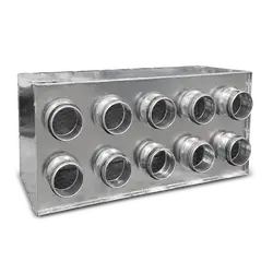 - Cutie distributie orizontala Alnor, FLX-PLO-R-P-75-2x6-200, cu garnitura din otel zincat