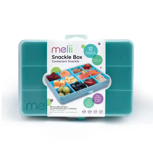 Cutie Melii Snack, 4 compartimente de 114 ml, Albastru