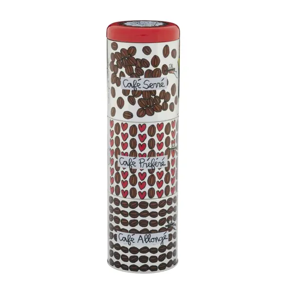 Cutie metalica - Boite a Dosettes de Cafe - Serveurs - Marron / Rose | Derriere la porte