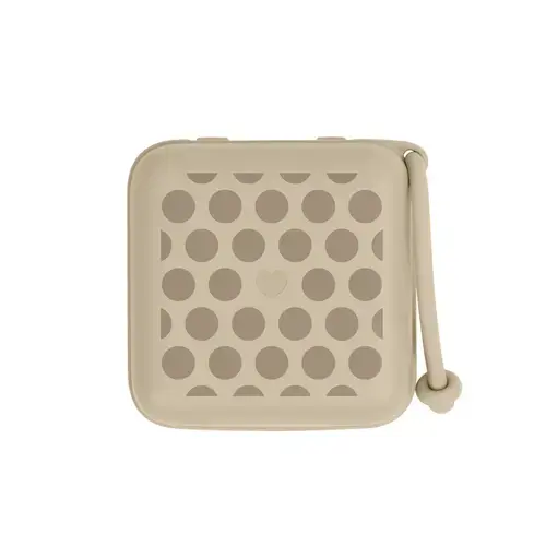 Cutie multifunctionala pentru depozitare suzete BIBS Studio Collection Polka Dots Mega Vanilla Dark Oak