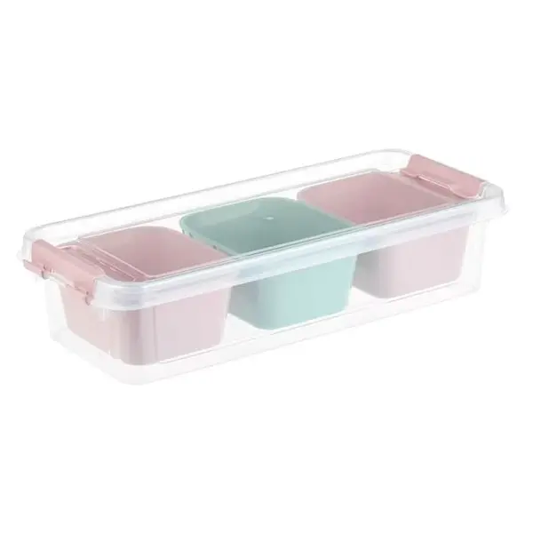 Cutie organizatoare plastic, 3 compartimente, 27.3 11.3 6.2 cm