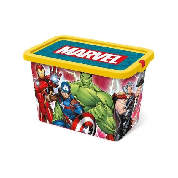 Cutie pentru depozitarea jucariilor, Avengers, cu capac, 7 l, multicolor, 18.5x19.2x28.7 cm Engros