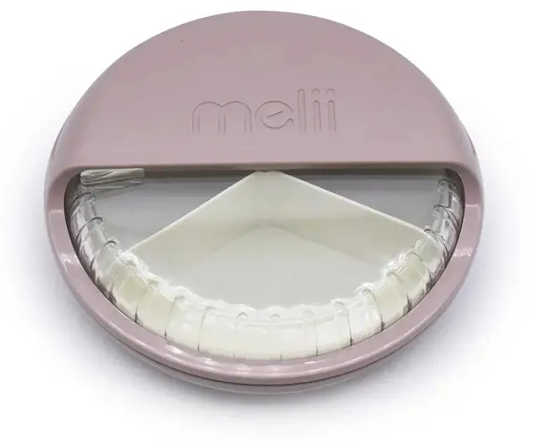 Cutie pentru gustări Melii - Luxe Spin, 3 compartimente, roz