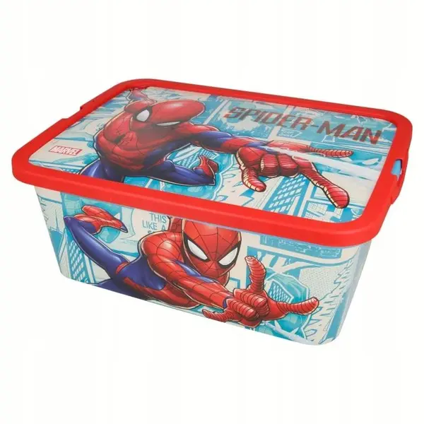Cutie pentru jucarii, Stor, Plastic, 13 l, Rosu Albastru Engros