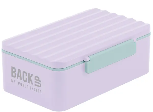 Cutie pentru mâncare BackUp 6 C - cu 2 compartimente, violetă