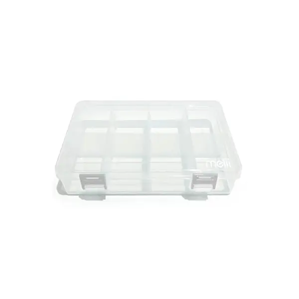 Cutie pentru mâncare Melii - Snackle Box, 8 compartimente, transparentă
