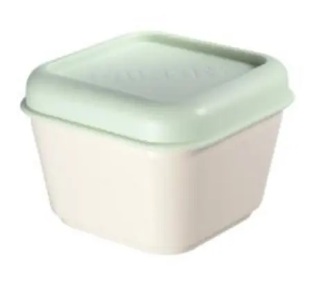 Cutie pentru mâncare Milan - 330 ml, cu capac verde