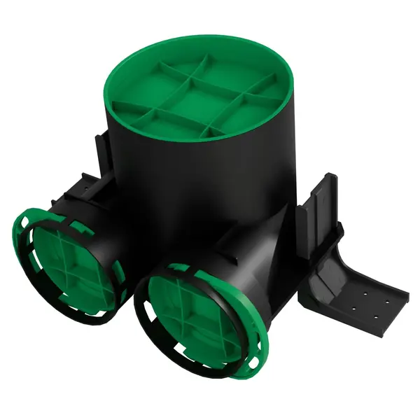 - Cutie plenum - Ø125 / 2xØ75 Awenta, Negru