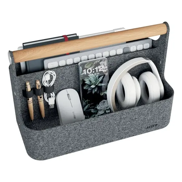 Cutie portabila Leitz din material textil cu organizator și mâner 38 x 19 x 25,5 cm Cutie portabila Leitz din material textil cu organizator și mâner 38 x 19 x 25,5 cm