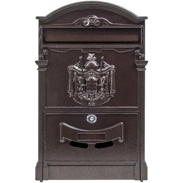 Cutie Postala pentru Exterior, Maro, Metal, 41 x 26 x 9 cm