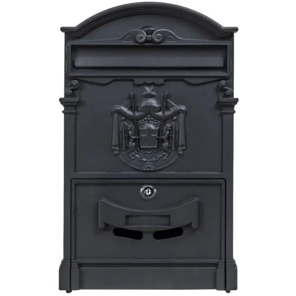 Cutie Postala pentru Exterior, Neagra, din Metal, 41 x 26 x 9 cm