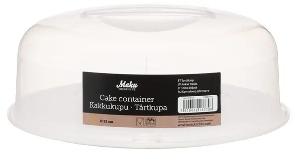 Cutie rotundă pentru tort Maku – 32 cm, cu bază albă