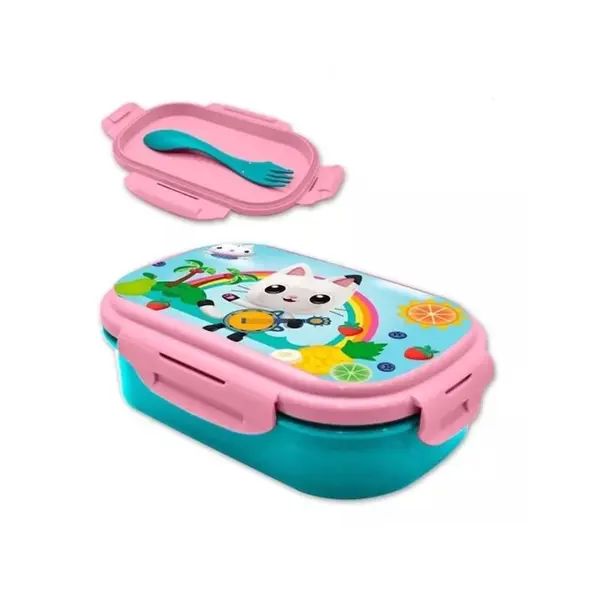 Cutie sandvis cu tacamuri, fara BPA, 21x14x6 cm, Gabby s Dollhouse Engros