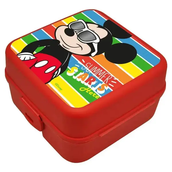 Cutie sandvis Mickey Mouse Summer, multicompartimentata, 14x14x8 cm Engros