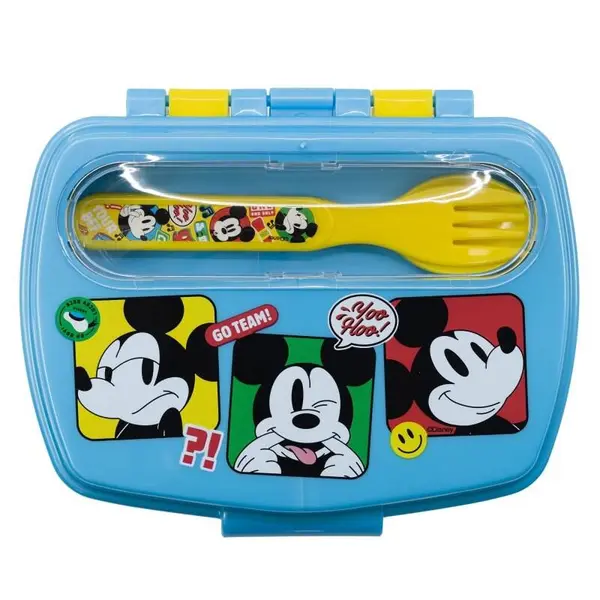 Cutie sandwich cu lingura si furculita, multicolor, plastic fara BPA, Fun-Tastic, Mickey Mouse Engros