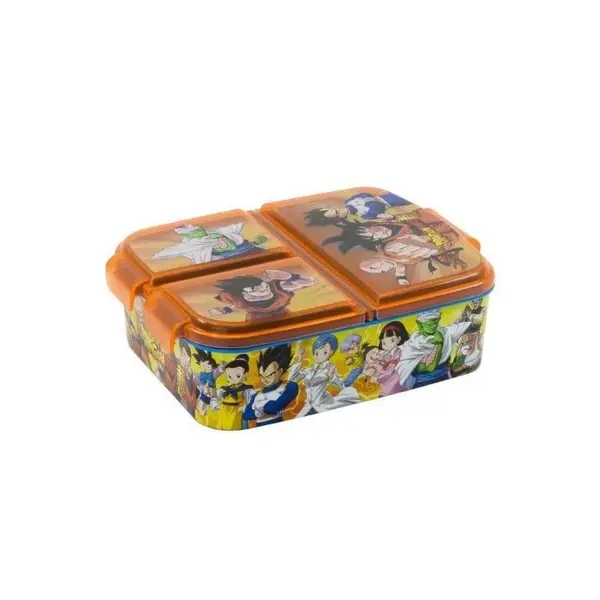 Cutie sandwich dreptunghiulara multicompartimentata 19,5x16,5x6,7 cm Dragon Ball Portocaliu Engros
