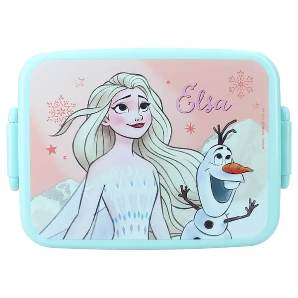 Cutie sandwich multicolor, fara BPA, cu garnitura si inchidere ermetica, 16x13x5 cm, Frozen Engros