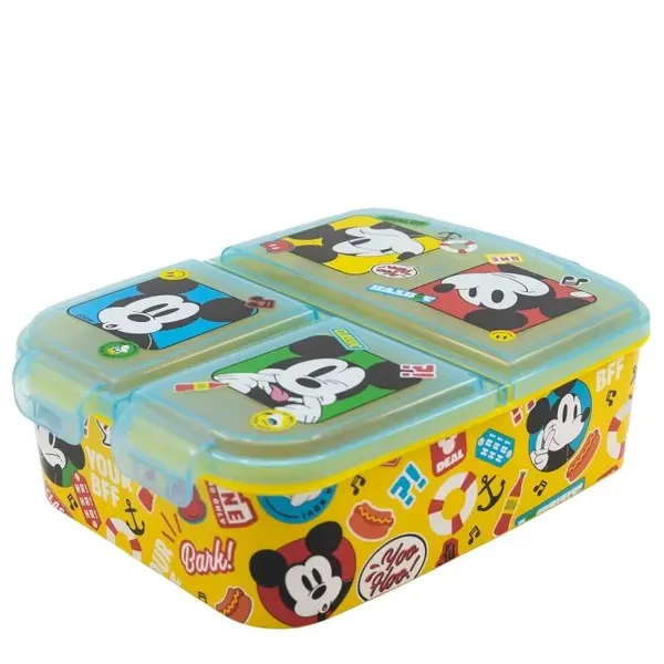 Cutie sandwich, multicompartimente, multicolor, fara BPA, Fun-tastic, Mickey Mouse, Disney Engros