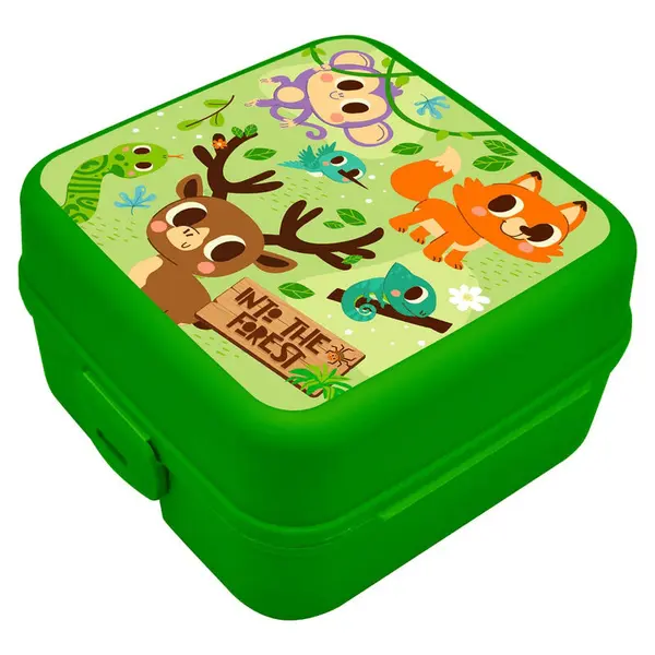 Cutie sandwich, multicompartimente, multicolor, fara BPA, Into the Forest Engros