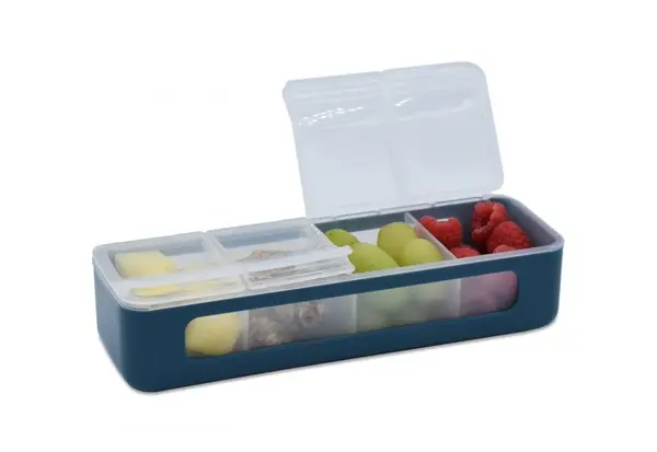 Cutie snack cu 4 compartimente Melii Luxe Blue