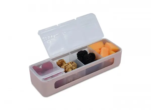 Cutie snack cu 4 compartimente Melii Luxe Pink