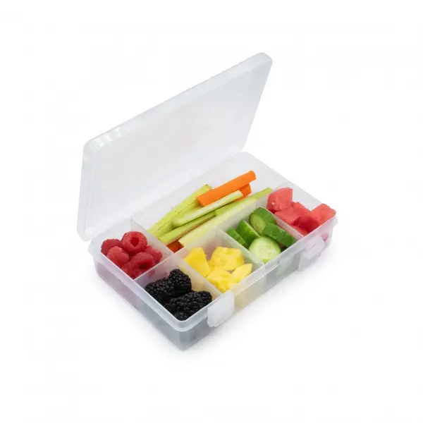 Cutie snack cu 8 compartimente Melii transparent