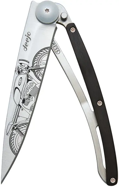 Cuțit de buzunar Deejo - Ebony-Café Racer, 37 g