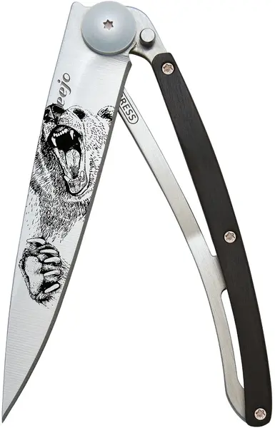 Cuțit de buzunar Deejo Ebony - Grizzly, 37 g