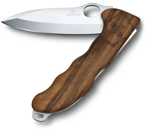 Cuțit de buzunar elvețian Victorinox - Hunter Pro Wood, 2 funcții, nuc