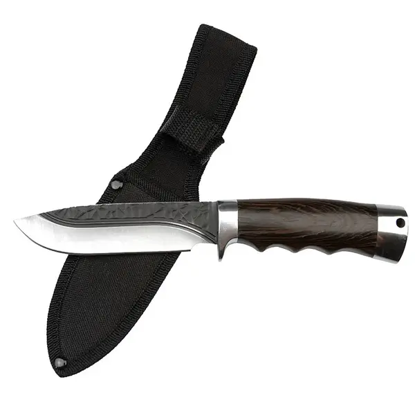 Cutit de vanatoare DEPOX , Bohemian Blade, 23 cm, otel inoxidabil, maro, teaca inclusa