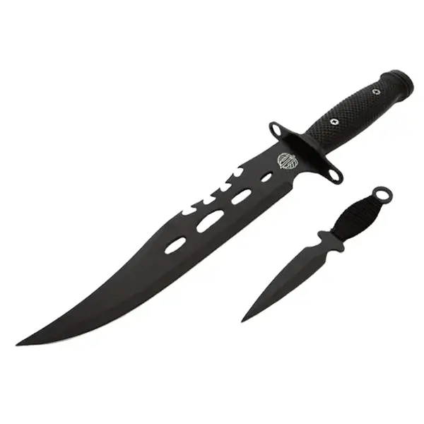 Cutit de vanatoare DEPOX , Goldur Blade, 36 cm, negru, husa piele