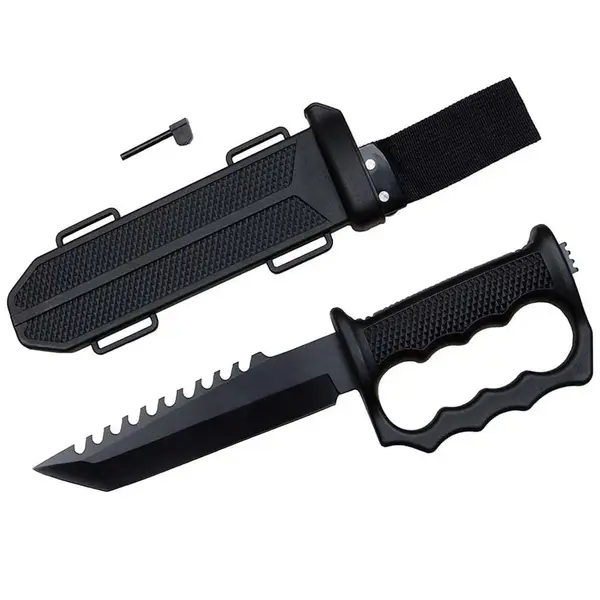 Cutit de vanatoare DEPOX , Juggernaut Assault, 31 cm, otel inoxidabil, negru