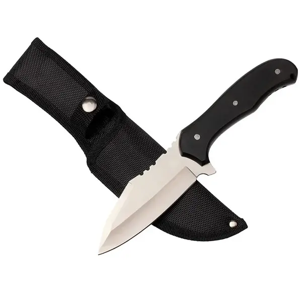 Cutit de vanatoare DEPOX , Old Future, otel inoxidabil, 25 cm, negru, teaca inclusa