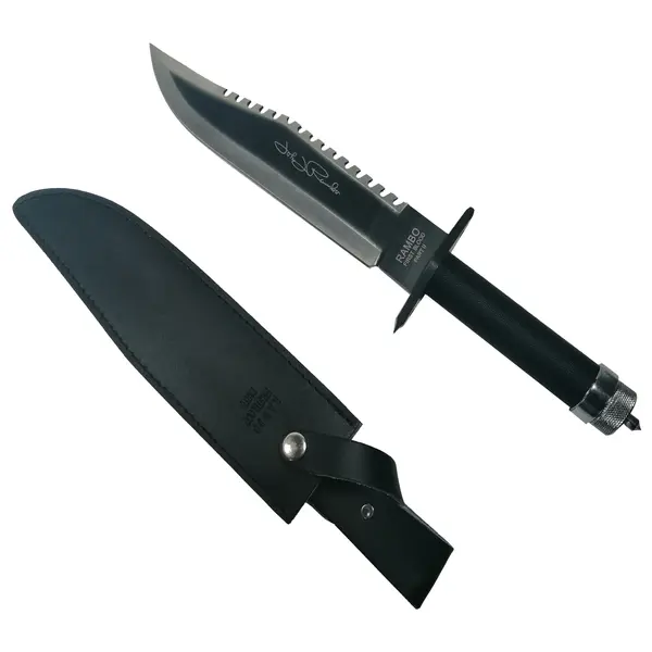 Cutit de vanatoare DEPOX , Rambo 2 First Blood, editie de colectie, 40 cm, teaca inclusa
