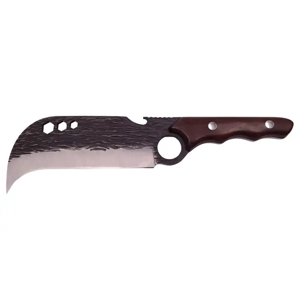 Cutit japonez lucrat manual, Claw of Osaka, 27.5 cm, maro