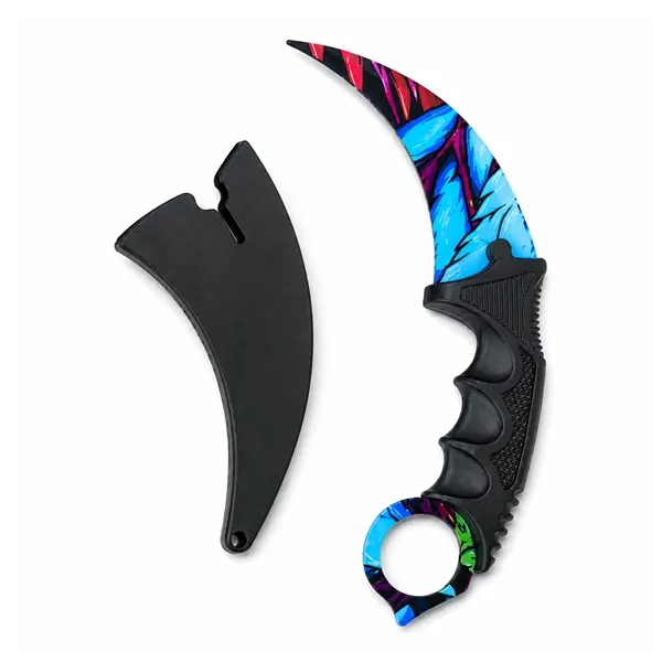 Cutit karambit DEPOX , 22 cm, multicolor, teaca inclusa
