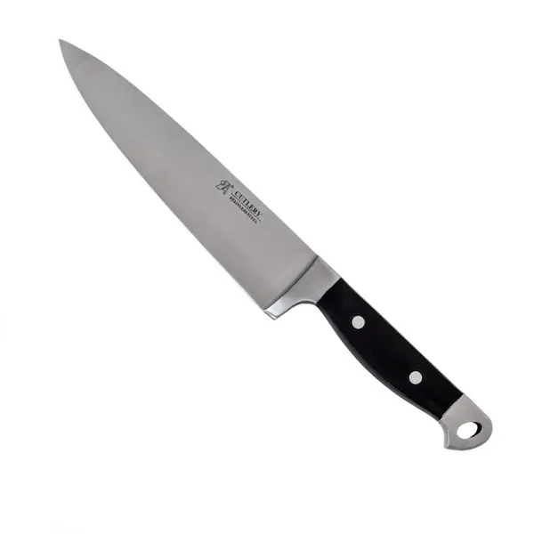 Cutit Legume Lux, Lungime Lama 20 cm, Argintiu / Negru