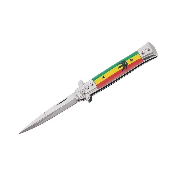 Cutit pliabil cu arc sicilian, DEPOX , deschidere automata, 22 cm, multicolor