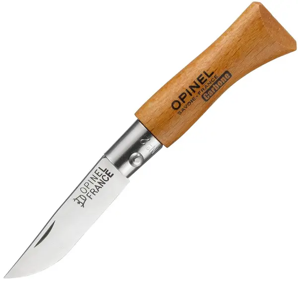 Cuțit pliabil Opinel Carbone - №2, fag