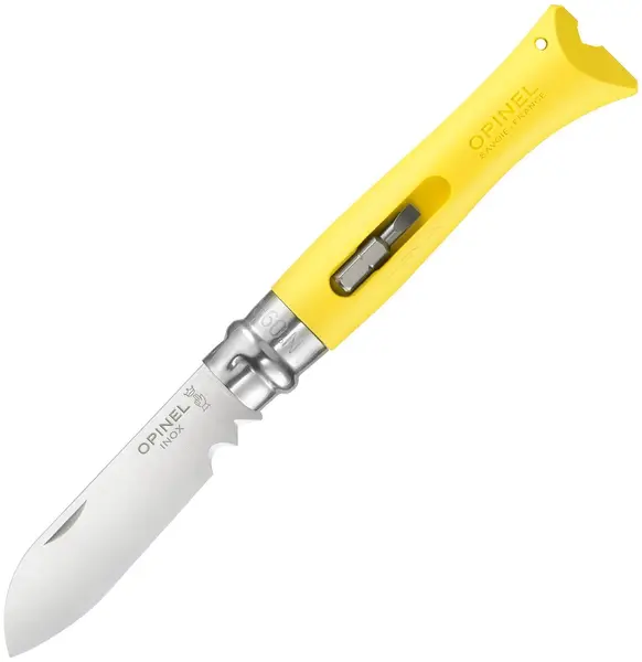 Cuțit pliabil pentru meșteri Opinel - №9, DIY, galben