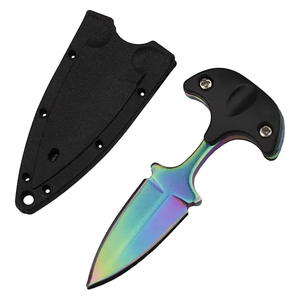 Cutit tactic de camping DEPOX , Rainbow Valley, 7.5 cm, multicolor, teaca inclusa