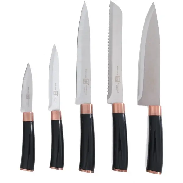 Cutite de Bucatarie, Maner Plastic, Otel Inoxidabil, 4 Bucati, Grunberg