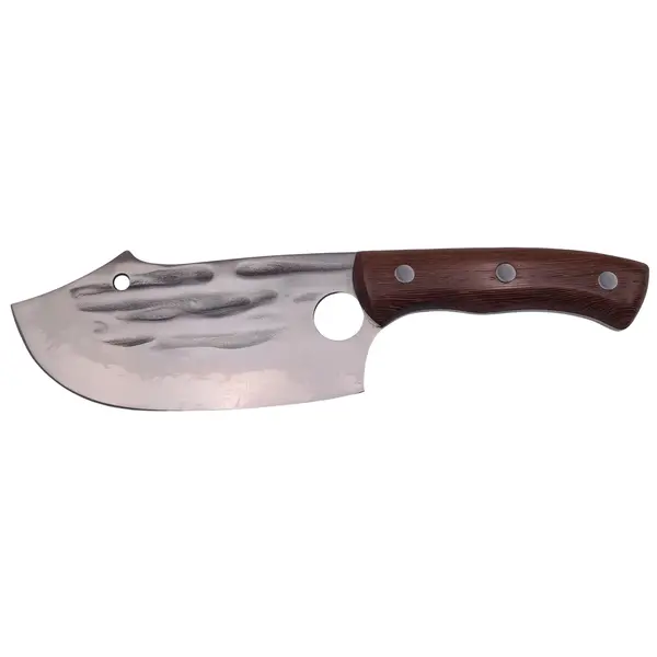 Cutitul bucatarului DEPOX , lucrat manual, Spiritual Blade, 27.5 cm, otel inoxidabil, 300 g, maro