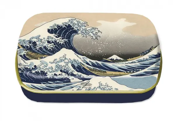 Cutiuta metalica cu design Hokusai Fridolin