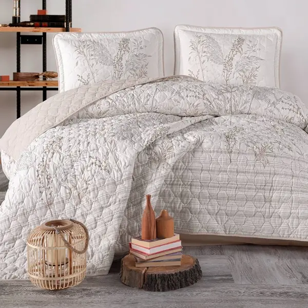 Cuvertura Matlasata, 3 Piese, Betina, 240x260 cm (Bumbac 100%)