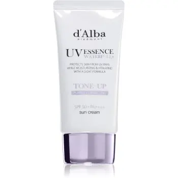 d'Alba Waterfull Purple Correcting Tone-Up Sun Cream lotiune de plaja tonifianta pentru luminozitate si hidratare